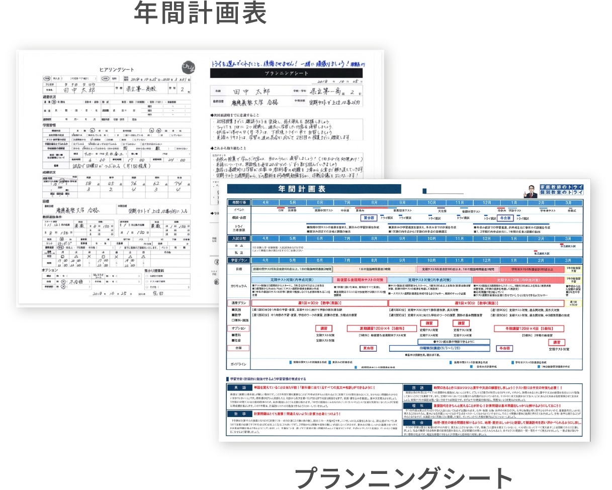 年間計画表 プランニングシート